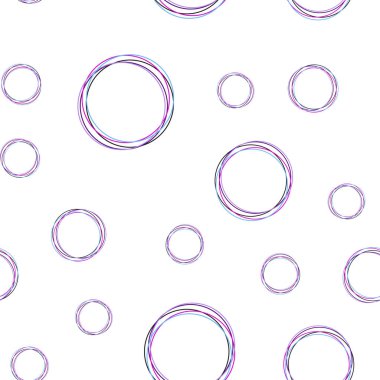 Pembe ışık, vektör küreler ile seamless modeli mavi. Kabarcıkları ile soyut tarzda bulanık dekoratif tasarım. Desen tasarım kumaş, duvar kağıtları.