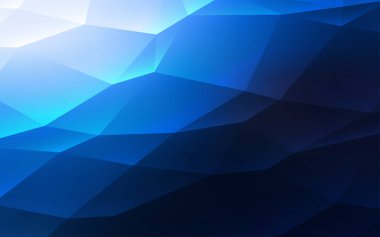 Kristaller, üçgen koyu mavi vektör şablonu. Renkli gradyan ile arka plan üçgenler. Akıllı tasarım, iş reklam için.