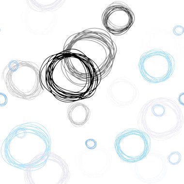 Hafif pembe, mavi vektör noktalar ile sorunsuz kapak. Bulanık daireler doğa tarzı ile güzel renkli resimde. Desen için modaya uygun Kumaş, duvar kağıtları.