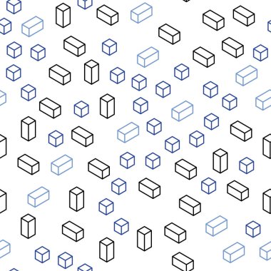 Hafif mavi vektör kapak poligonal tarzı kesintisiz, izometrik. Glitter soyut resim dikdörtgen şekiller ile. Desen için modaya uygun Kumaş, duvar kağıtları.