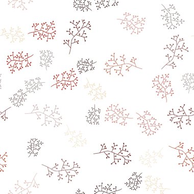 Işık kırmızı, sarı vektör dalları ile sorunsuz zemin. Beyaz arka plan üzerinde kabataslak karalamalar. Desen tasarım kumaş, duvar kağıtları.