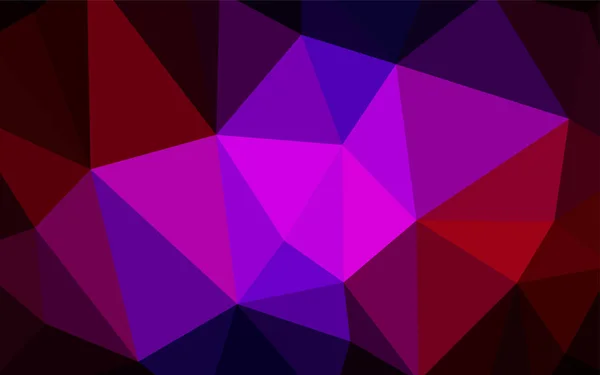 Mörkblå Röd Vektor Lysande Triangulära Bakgrund Kreativ Illustration Halvton Stil — Stock vektor