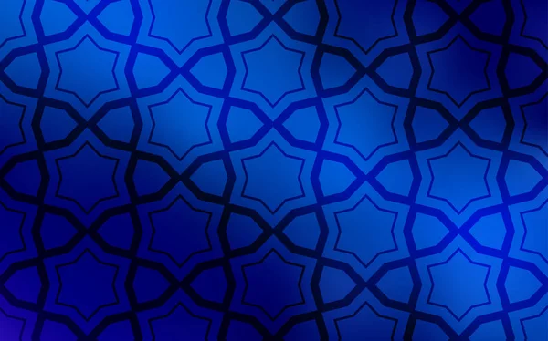 大小様々 な星を光の青いベクトル カバー 星とシンプルなスタイルでぼやけた装飾的なデザイン Web サイト ランディング ページのパターン — ストックベクタ