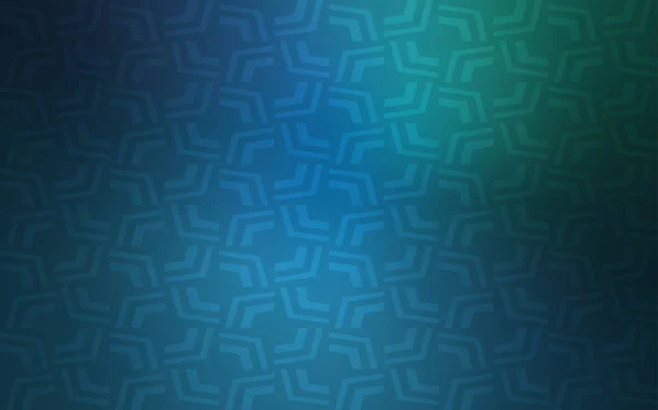 Șablon Vectorial Albastru Deschis Verde Linii Îndoite Eșantion Geometric Neclar — Vector de stoc