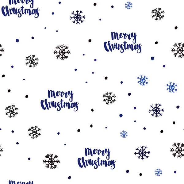 濃い青はベクター クリスマス雪の結晶シームレスな背景です 抽象的な背景のグラデーションとカラフルな雪の結晶 トレンディなファブリック 壁紙のパターン — ストックベクタ