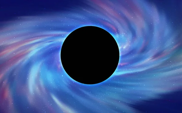 Tapa Vectorial Azul Claro Con Agujero Negro Nebulosa Ilustración Con — Vector de stock