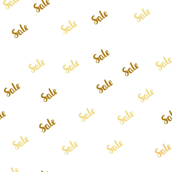 Light Orange Vector Seamless Pattern Sale Signs Gradient Illustration Discount — Stock Vector