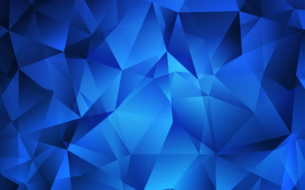 Agencement Vectoriel Bleu Foncé Avec Lignes Triangles Illustration Abstraite Moderne — Image vectorielle