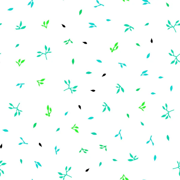 Светло Зеленый Вектор Печати Элегантный Узор Листьями Смутная Абстрактная Иллюстрация — стоковый вектор