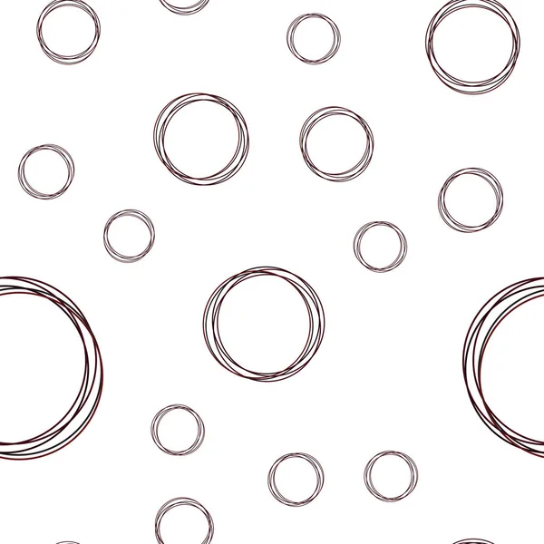 Dark Red Vector Seamless Layout Circle Shapes Modern Abstract Illustration — Stock Vector