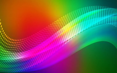 Noktalar, çizgiler ile karanlık çok renkli vektör kapak. Bağlantı noktaları ve çizgileri renkli arka plan üzerinde tasarım yapın. Desen fütüristik reklam, kitapçıklar için.