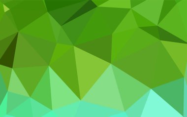 Işık yeşil vektör üçgen mozaik doku. Üçgenler ile renkli resimde parlayan. Cep telefonu arka plan için şablon.