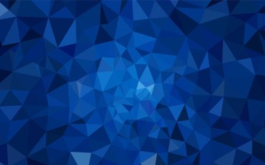 Koyu mavi vektör çokgen çizimi. Gradyanı olan üçgen geometrik örnek. Web siteniz için çokgen tasarım.