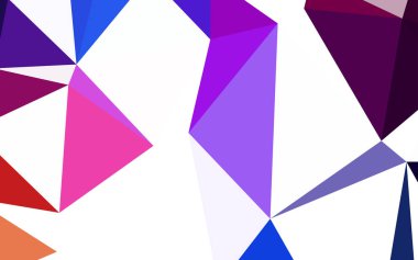 Açık mavi, kırmızı vektör üçgen mozaik şablonu. Gradyan ile zarif parlak poligonal illüstrasyon. Marka kitap için yeni şablon.