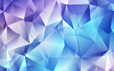 Pembe ışık, vektör şablon kristalleri, üçgenler ile mavi. İllüstrasyon renkli üçgenler dizi. Desen Web siteleri için kullanılabilir.