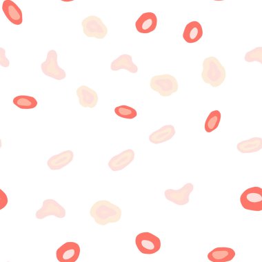 Işık turuncu vektör küreler ile seamless modeli. Soyut illüstrasyon renkli baloncuklar doğa tarzı ile. Desen tasarım pencere panjur, perdeler.