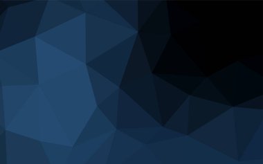 Koyu mavi parlayan üçgen kapak vektör. Renkli resimde gradyan ile poligonal tarzı. Web siteniz için köşeli tasarım.