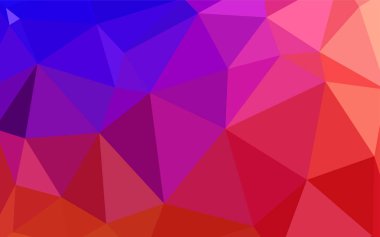 Açık mavi, kırmızı vektör üçgen mozaik kapak. Geometrik şekil gradyan ile Origami tarzında. Afiş için tamamen yeni şablon.