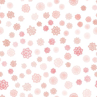 Işık kırmızı vektör Noel kar taneleri ile seamless modeli. Bulanık dekoratif tasarım kar ile xmas tarzında. Desen tasarım pencere panjur, perdeler.