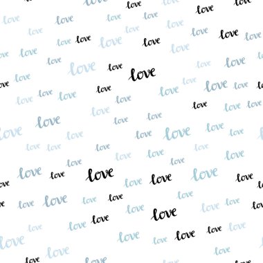Hafif mavi vektör ifade Love You ile seamless modeli. İfade Love You renkli gradyan soyut tarzı ile. Kartvizit, Web siteleri için şablon.