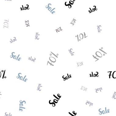 Açık mavi, kırmızı vektör satış fiyatları % 70 ile sorunsuz doku. Renkli illüstrasyon izole satış fiyatları ile parlayan. Mega promosyonlar için fon indirimler.