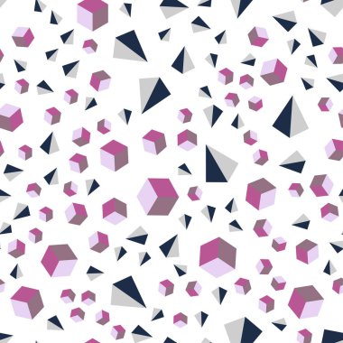 Koyu pembe, sarı dikdörtgen, üçgen kesintisiz, izometrik düzeniyle vektör. Satırlar rhombus renkli gradyan ile. Kartvizit, Web siteleri için şablon.