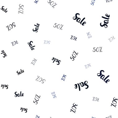 Koyu mavi vektör 30, 50, %70 satış ile sorunsuz şablonu. Renkli illüstrasyon izole satış fiyatları ile parlayan. Reklamlar için zemin broşürler siyah Cuma.