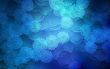 Hafif mavi vektör doğal arka plan. Renkli soyut resimde doodle tarzı çiçekli. Desen Web siteleri ve tasarımlar başkanları için kullanılabilir.