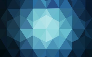 Koyu mavi vektör arka plan poligonal. Gradyan ile zarif parlak poligonal illüstrasyon. Web siteniz için yeni bir doku.