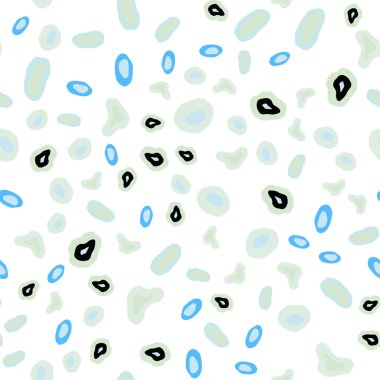 Hafif mavi vektör küreler ile seamless modeli. Renkli gradyan ile arka plan üzerinde bulanık kabarcıklar. Desen için modaya uygun Kumaş, duvar kağıtları.