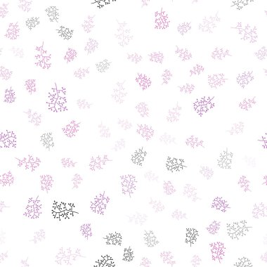 Hafif pembe vektör yapraklar, dallar ile seamless zarif modeli. Renkli resimde doodle tarzı yapraklar, dallar ile. Duvar kağıdı, kumaş üreticileri için modaya uygun bir tasarım.