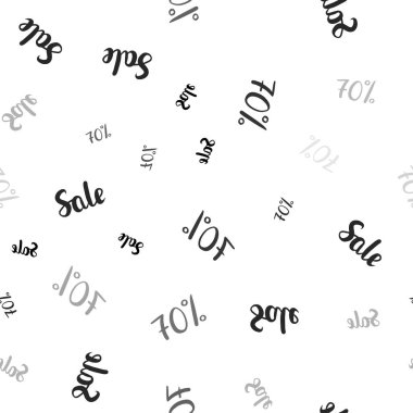 Işık gri vektör simgeleri % 70 satış ile sorunsuz kapak. Degrade illüstrasyon indirimli beyaz zemin üzerinde imzalar. Reklamlar için zemin broşürler siyah Cuma.