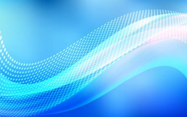 Noktalar, çizgiler ile ışık mavi vektör kapak. Glitter soyut resim bağlantı üçgen yapısı ile. Desen güzel web siteleri için.