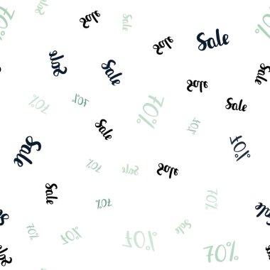 Açık mavi, yeşil vektör sorunsuz doku fiyatları % 70 satış. Renkli illüstrasyon izole satış fiyatları ile parlayan. Reklamlar alışveriş sezon satış için şablon.