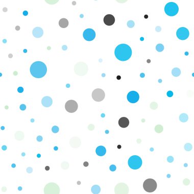 Açık mavi, yeşil vektör disklerle sorunsuz doku. Modern Soyut illüstrasyon renkli su ile bırakır. Desen tasarım kumaş, duvar kağıtları.