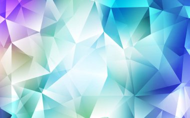 Hafif pembe, mavi vektör kapak poligonal tarzı. Üçgenler ile soyut degrade illüstrasyon. Reklam için desen.