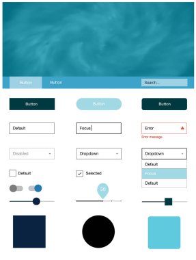 Koyu mavi vektör UI kiti ile bulutlar ve yıldız. Renkli UI/ux kiti üstbilgi ile bulutlar ve yıldız oluşuyordu. Sen-ebilmek kullanma için açılış sayfaları bu şablonu.