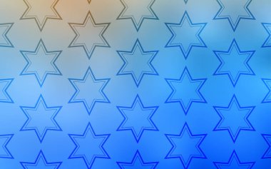 Güzel yıldız ışık mavi vektör doku. Yıldız ile basit tarzda bulanık dekoratif tasarım. Şablon Satıyoruz telefon arka planları için.