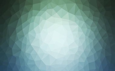 Açık mavi, yeşil vektör üçgen mozaik doku. Çokgen şekilleri ile bir örnek. Tasarımınız için üçgen desen.