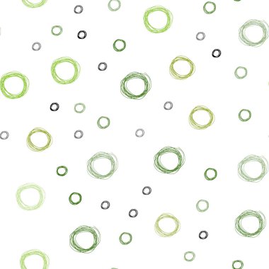 Açık yeşil, sarı vektör sorunsuz şablon daireler ile. Modern Soyut illüstrasyon renkli su ile bırakır. Desen doku duvar kağıdı olarak kullanılabilir.