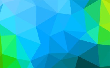 Açık mavi, vektör soyut poligonal şablon yeşil. Çokgen şekilleri ile bir örnek. Web siteniz için yeni bir doku.