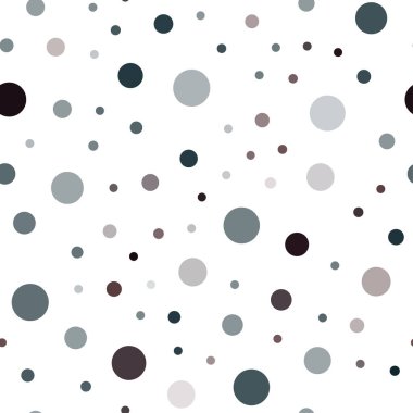 Koyu mavi, kırmızı daireler ile sorunsuz şablon vektör. Modern Soyut illüstrasyon renkli su ile bırakır. Desen için modaya uygun Kumaş, duvar kağıtları.