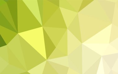 Açık yeşil, sarı vektör soyut mozaik desen. Gradyan ile poligonal soyut resim. İş tasarımınız için yeni stil.