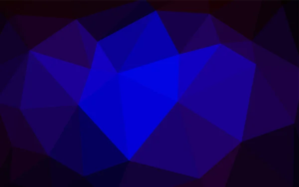 Plantilla Poligonal Vectorial Azul Oscuro Ilustración Abstracta Moderna Con Triángulos — Vector de stock