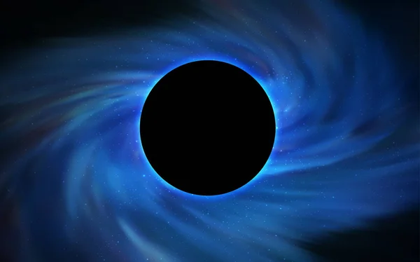 Tapa Vectorial Azul Claro Con Agujero Negro Nebulosa Ilustración Abstracta — Vector de stock