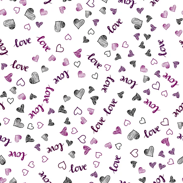 Couverture Sans Couture Vectorielle Rose Foncé Avec Citation Love You — Image vectorielle