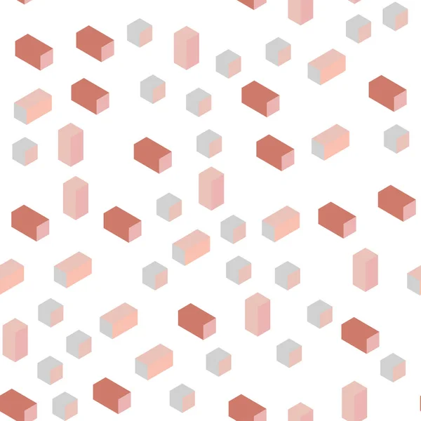 Light Orange Vector Seamless Isometric Cover Polygonal Style Beautiful Illustration — Stock Vector