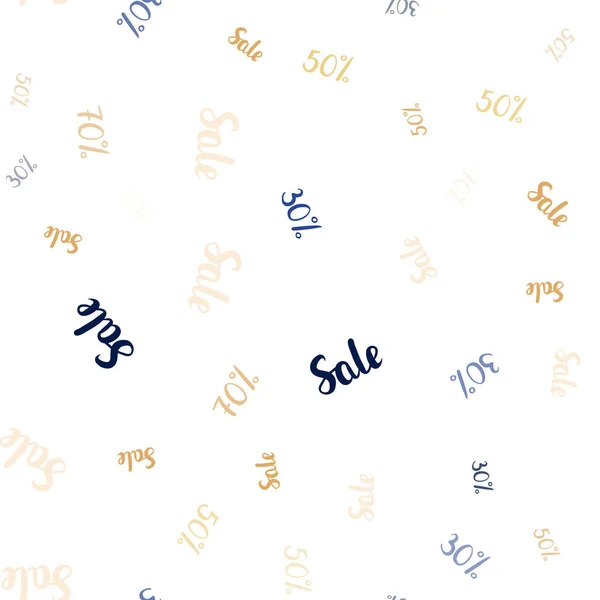 Bleu Clair Couverture Sans Couture Vectorielle Jaune Avec Des Symboles — Image vectorielle