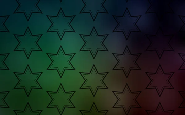 Шаблон Темно Зеленого Вектора Зорями Неба Розмитий Декоративний Дизайн Простому — стоковий вектор