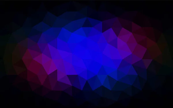 Dark Blue, Red vector gradient triangles template. Triangular geometric sample with gradient.  Completely new template for your banner.